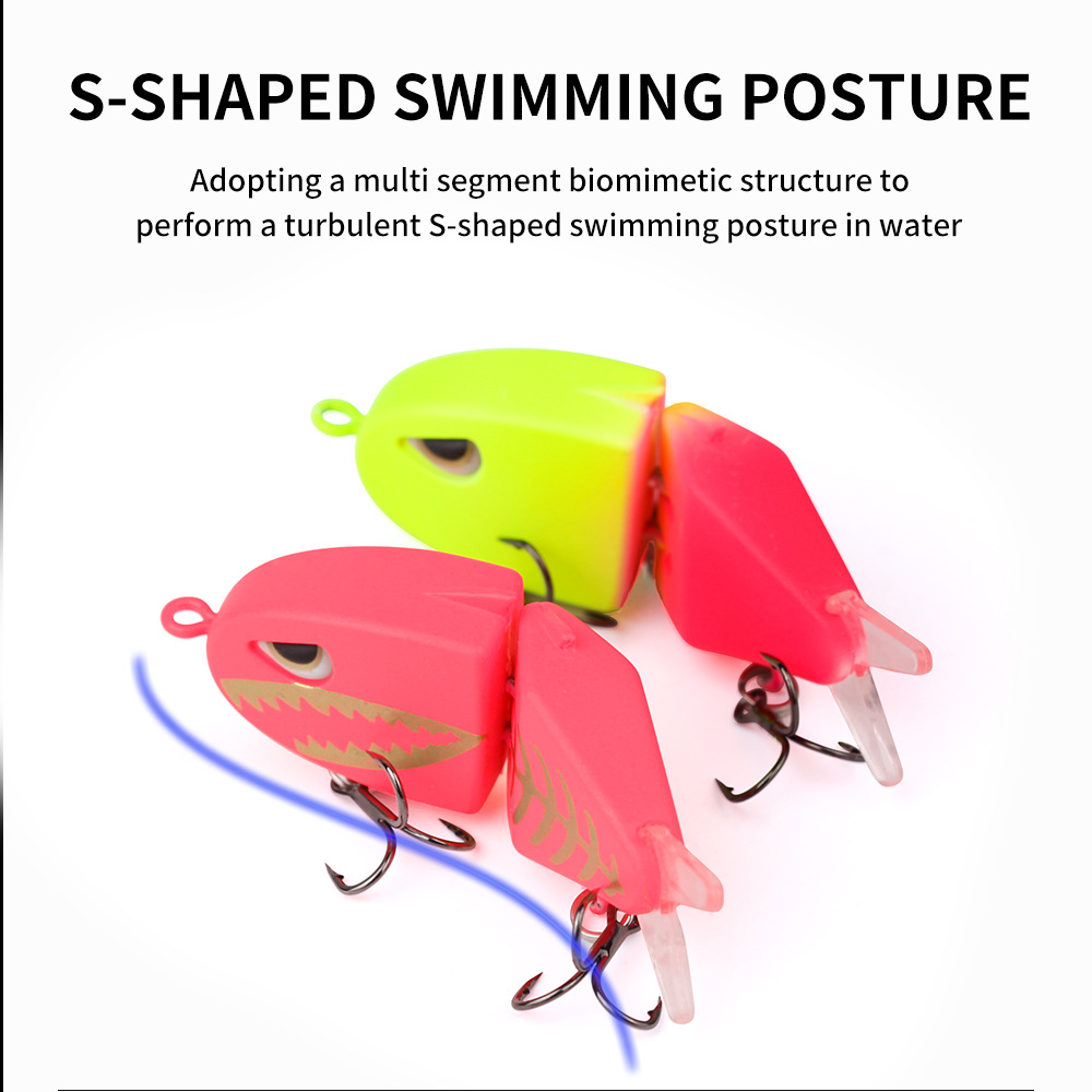Cross-border lure bait, micro-pencil bait, 60mm double-hook slow-sinking bionic swimming bait, colorful snapper and mandarin fish bait pic 5