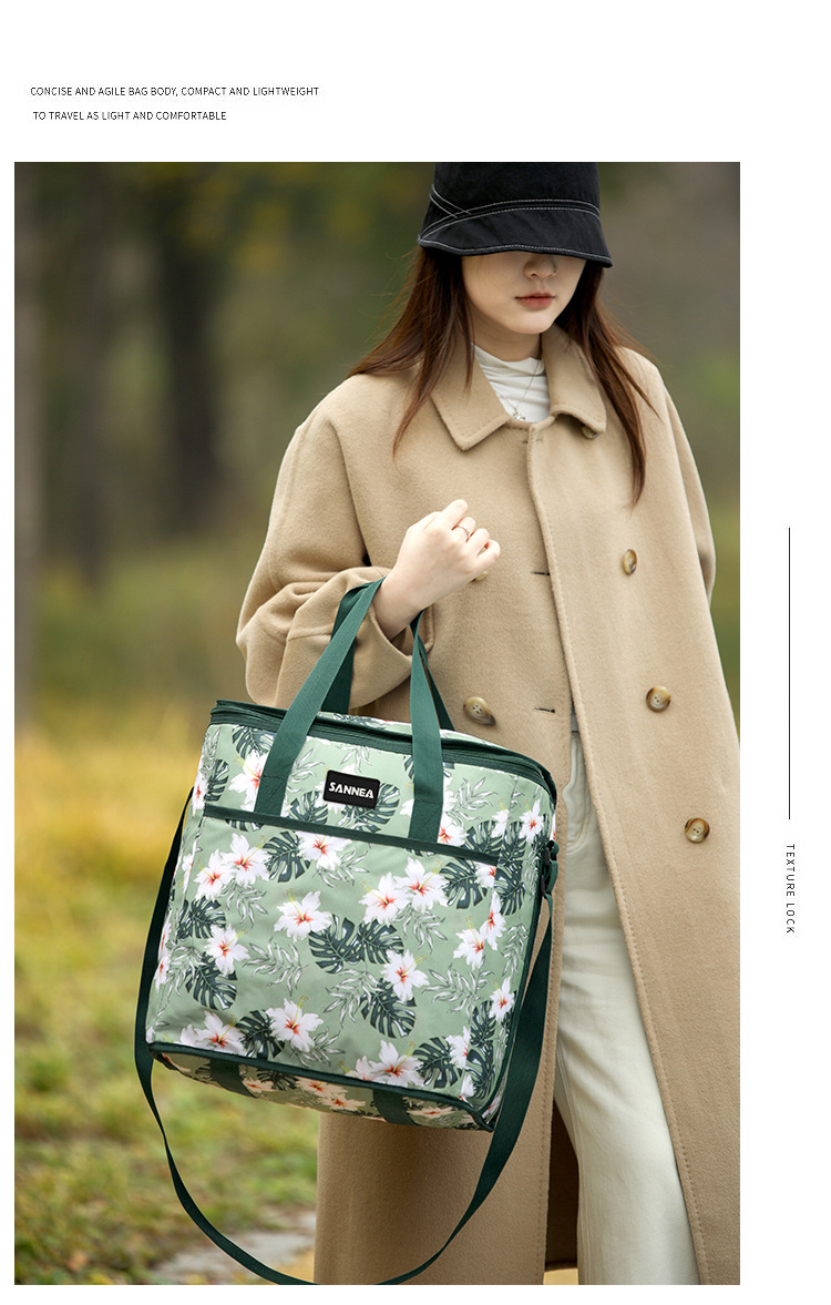 SAN Neng Cross-border thickened lunch bag, hand-held outdoor ice pack, new insulated bag, large capacity lunch box bag, picnic ice pack pic 27