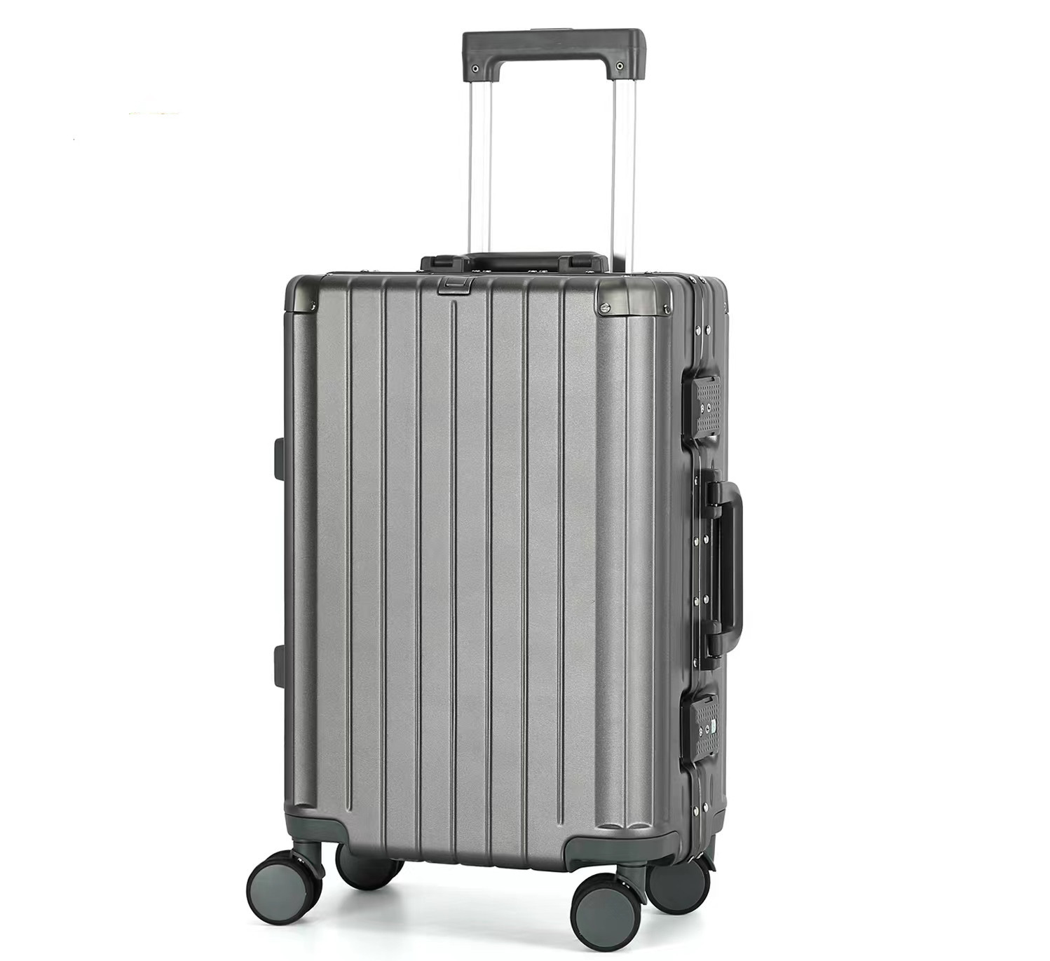 高颜值旅行箱万向轮拉杠箱男女通用行李箱多功能铝框密码箱大容量详情5