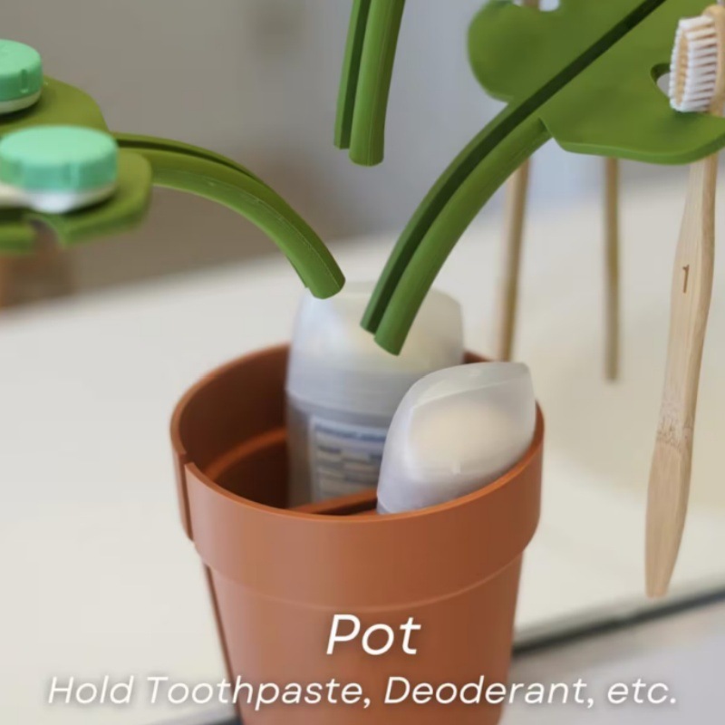 跨境新款Monstera Coaster龟背竹杯垫3D打印植物装饰品塑料工艺摆件详情10