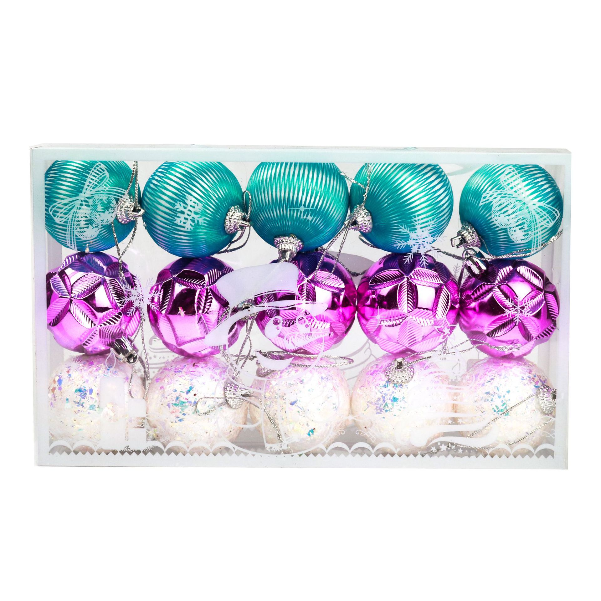 Christmas decorations: 5cm small Christmas pendant, multiple packs, Christmas ball gift pack, multiple boxes of small drums and bells, 15 pieces each pic 5