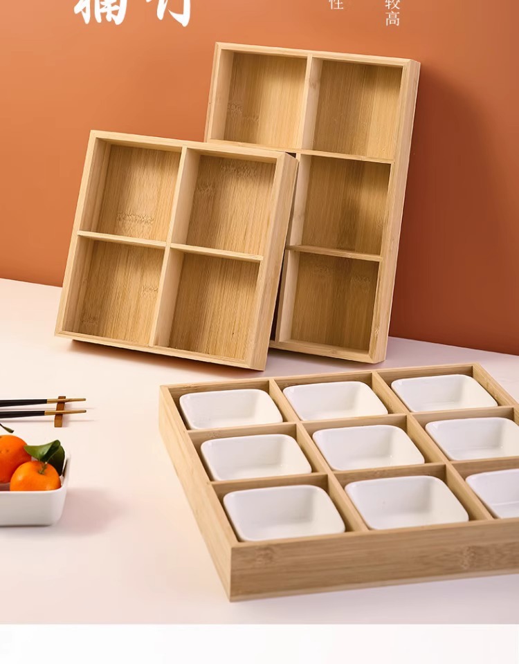 竹环保盘托盘干果盘木质围炉九宫格餐具火锅配菜拼盘煮茶零食盘详情3