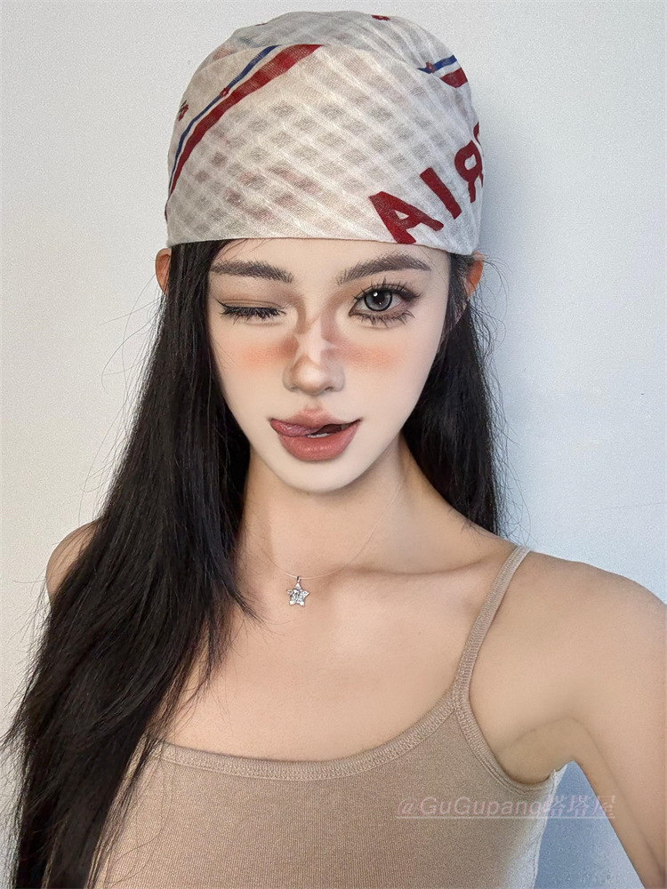 American y2k millennium Girl headscarf, hip-hop street style cool square scarf, new thin and simple hair band and headband pic 2