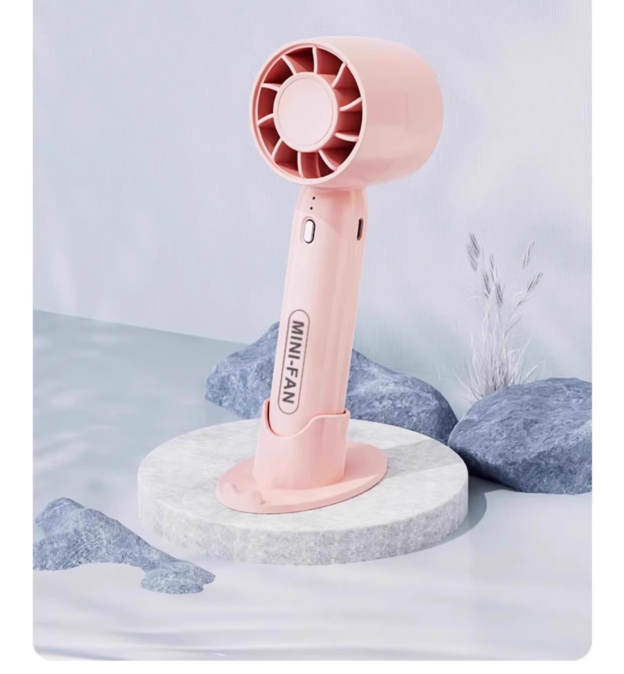 手持小风扇超长续航静音办公室usb电风扇便携式户外吹小电扇支架详情9