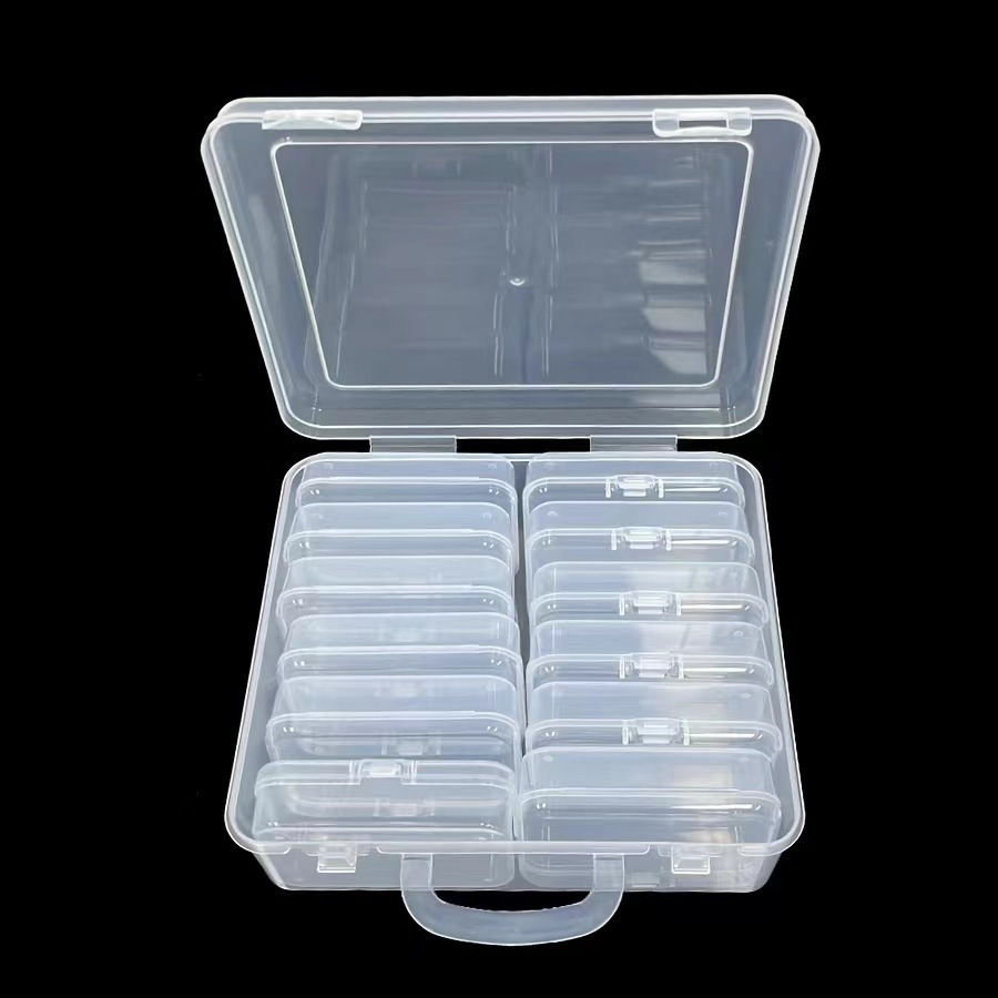 Handmade diy small accessory storage box, detachable plastic transparent loose bead stud accessories, grid storage classification box pic 1