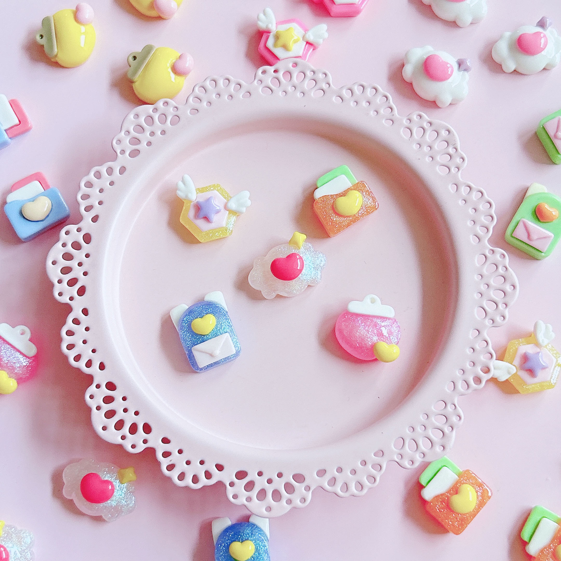 xn Cute and heartwarming decorative matching series Handmade Hair accessories, hair clips, pendants, diy accessory stickers pic 12