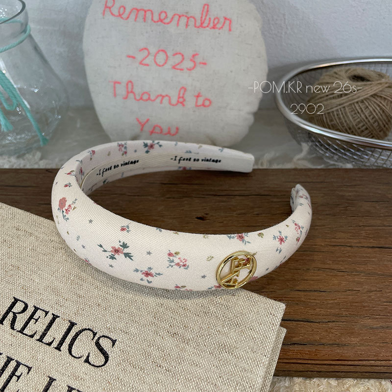 New Korean-style checkered floral sweet hairband, handcrafted fabric, versatile for girls, high headband, hairpin, hair accessory for girls pic 10