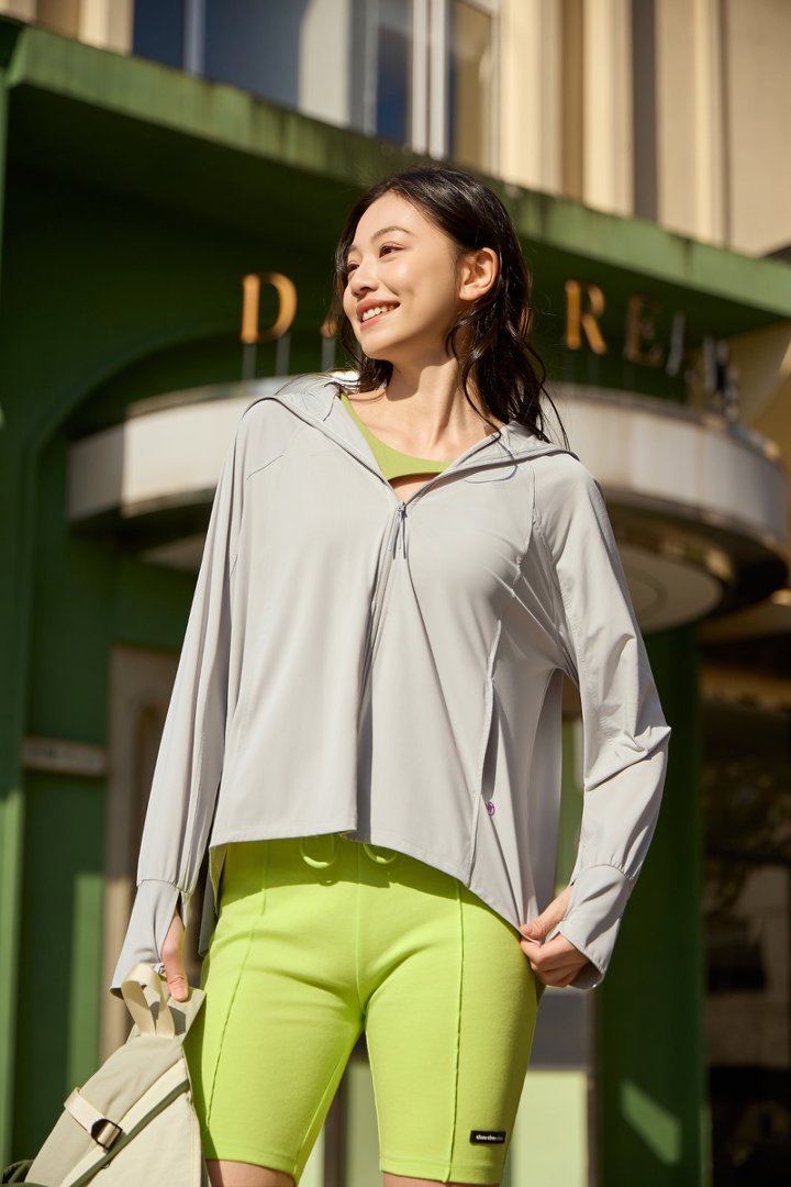 Nueva ropa de protección solar mujer con capucha sensación fresca transpirable ciclismo ropa de protección solar deportes de verano al aire libre 8026 pic 4