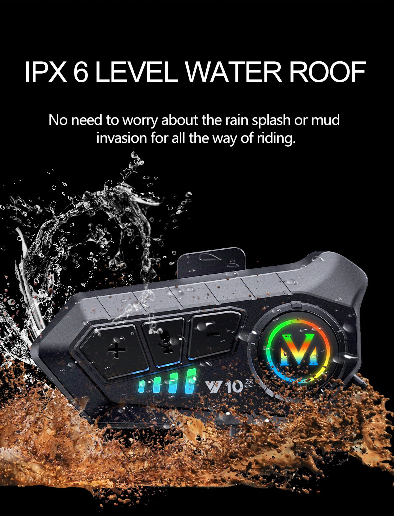 Y10-2X Cross-border bestseller Walkie-talkie Helmet Bluetooth Headphones 500-meter 2-person walkie-talkie smart voice helmet headphones pic 8