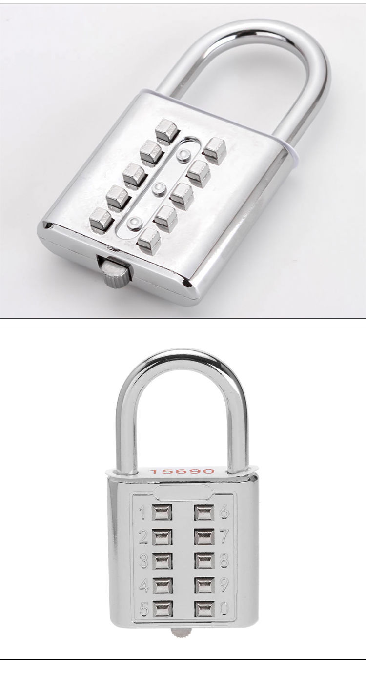 Key combination lock, stainless steel fixed door lock, padlock, gym changing cabinet, small lock head, anti-theft lock pic 13