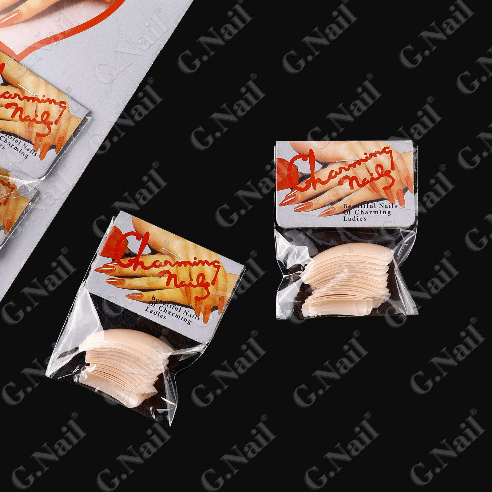 Gnail正品24包卡装美甲甲片自然色白色穿戴甲欧美假指甲甲片批发详情32