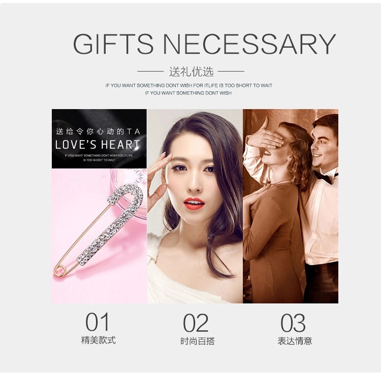 Luxurious and simple cardigan, large brooch, elegant and high-end brooch, fixed clothes, anti-glare button pins and accessories pic 2