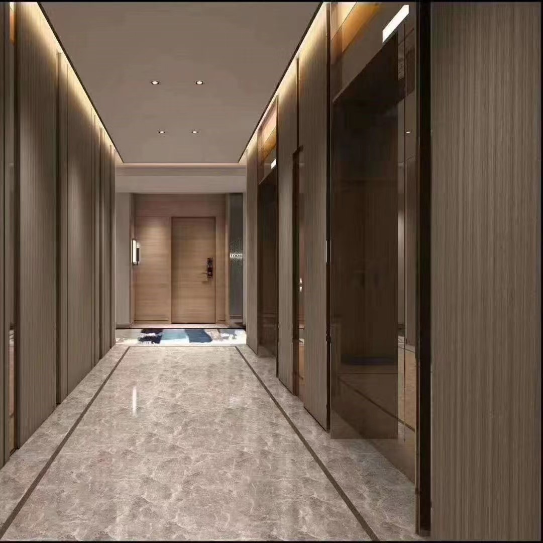 Bamboo and wood fiber PET metal mirror carbon crystal board wall panels, hotel quick-installation water ripple bamboo charcoal wood veneer panels pic 4