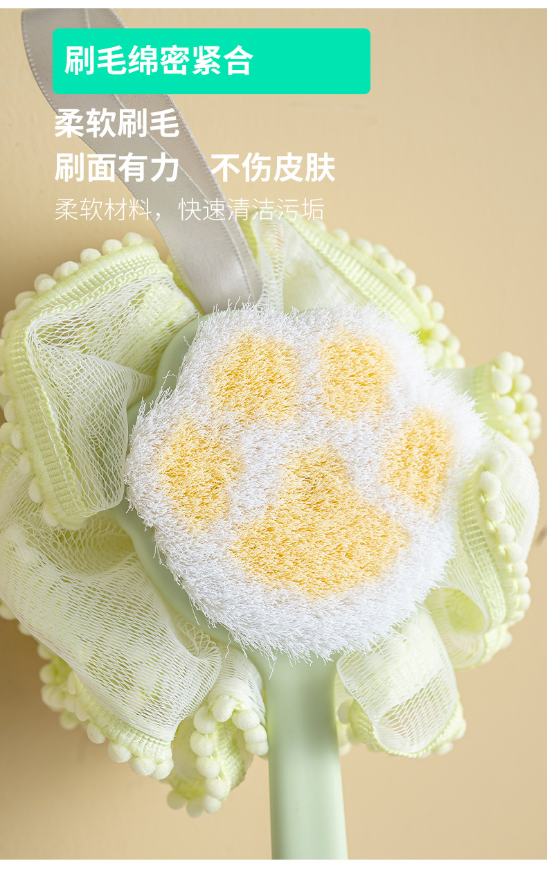 双面两用长柄浴球洗澡刷搓澡神器成人浴擦搓泥去灰身体强力搓澡刷详情5