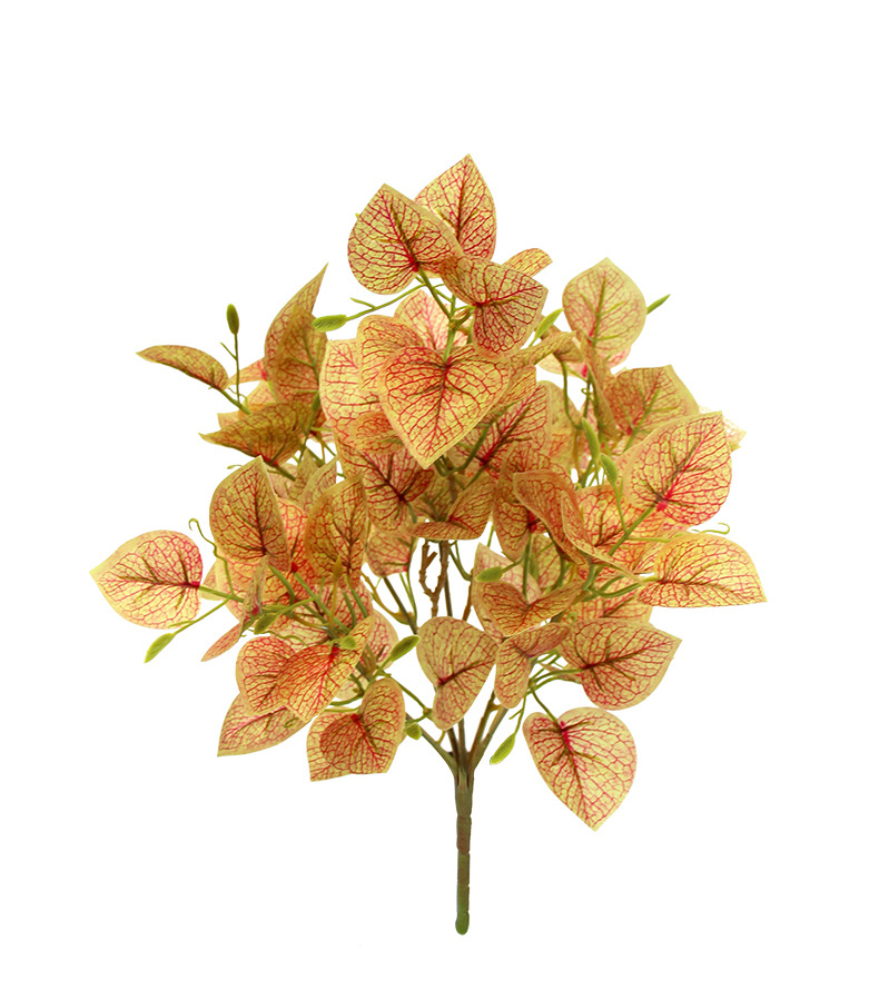 Artificial green plants, Perilla leaves, indoor multi-room desktop decoration, window display, outdoor garden landscaping, artificial bean leaves pic 9