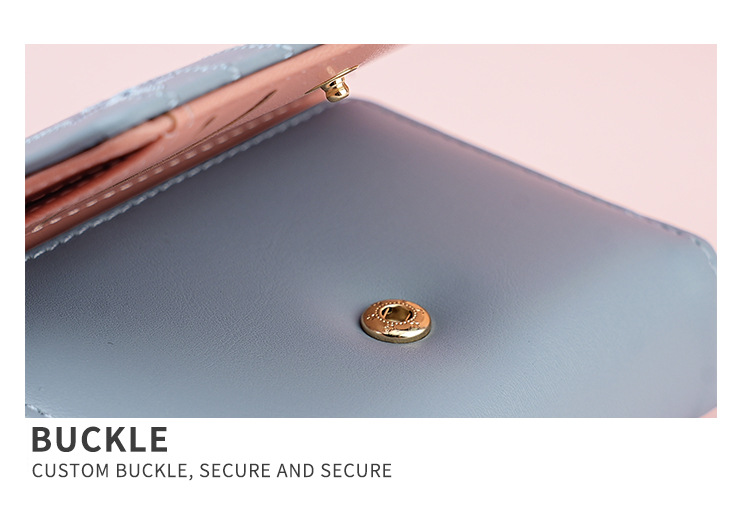 女士钱包teayy暖色系短款多功能零钱包拉链按扣小卡包钱夹 钱包女详情26