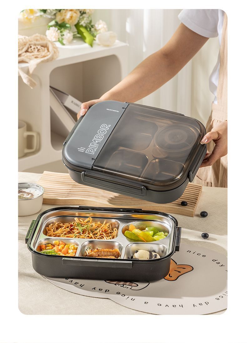 Huihai 316 stainless steel lunch box, specifically designed for students and office workers, is a microwave-safe compartments Japanese bento box pic 23