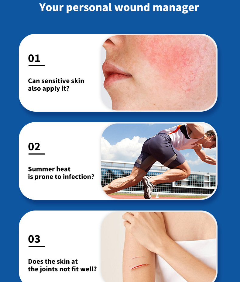 跨境专供医用高粘透气防磨脚擦伤洗澡伤口创口贴止血PEVA创可贴详情8