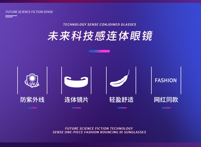 赛博朋克未来科技感眼镜科幻防光墨镜led蹦迪ins男抖音网红女酒吧详情2