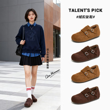 发泡底真皮雪地靴女2025冬季新款复古保暖女靴厚底增高百搭鞋子女详情43