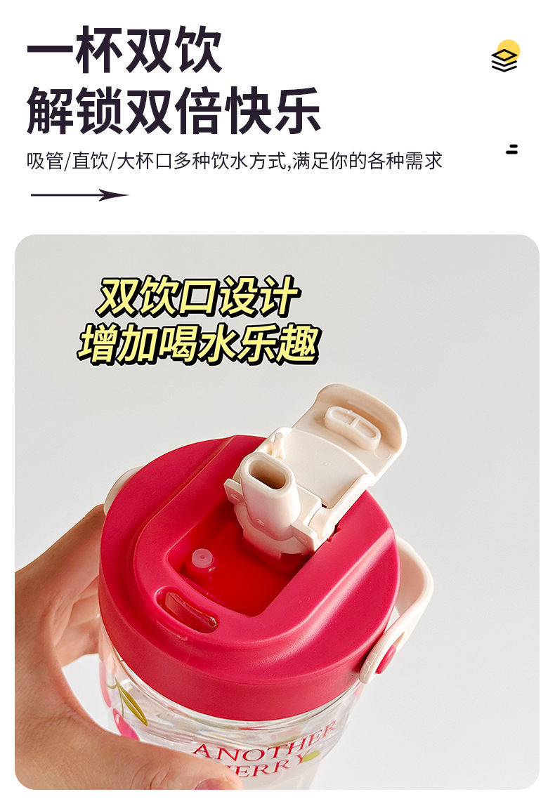 Cute car straw water cup for girls, high appearance level, large capacity, 2025 new model for students, adults, summer portable cup pic 6