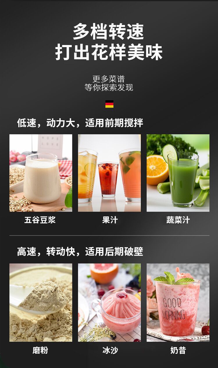 blender5500W双杯多功能破壁机搅拌机碎冰机料理机辅食榨汁机厂家详情19
