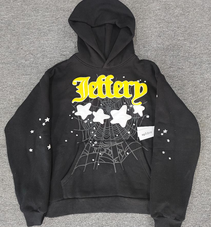 欧美潮牌海外版重磅连帽衫潮流情侣蜘蛛网加绒Sp5der卫衣跨境爆款详情12