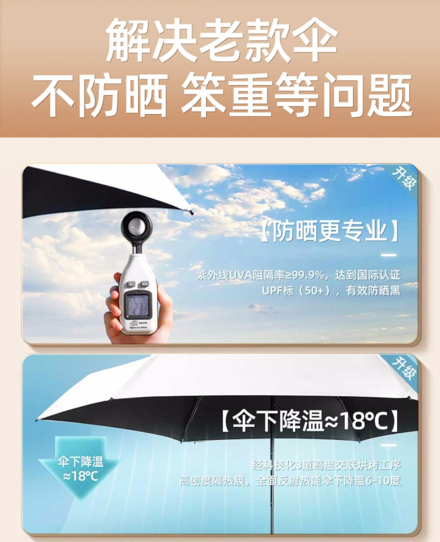 Mini 50% capsule sun umbrella, compact and portable, suitable for both weather and rain, outdoor sunshade, sun protection and UV protection umbrella pic 2