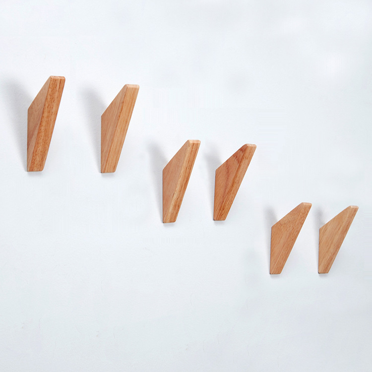 Modern-style creative Japanese wooden hooks, coat hooks, wall hooks, coat and hat hooks, scarf hooks, towel hooks, and headphone hooks pic 10