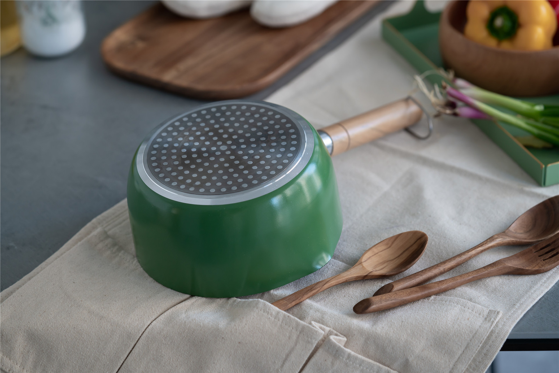 Cross-border delicious non-stick pan, small milk pan, household tourmaline frying pan, non-stick pancake pan, egg frying pan, baby food pan pic 1