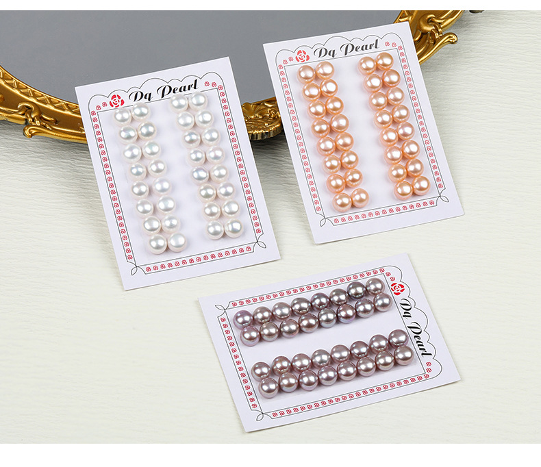 Wholesale of AAAA+ grade freshwater pearl semi-round beads, loose beads, bare beads, flawless steamed bun beads and bread beads from the original manufacturer pic 7