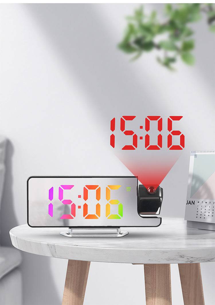 网红爆款LED大屏镜面投影闹钟显示温度感应电子时钟跨境热销673详情33