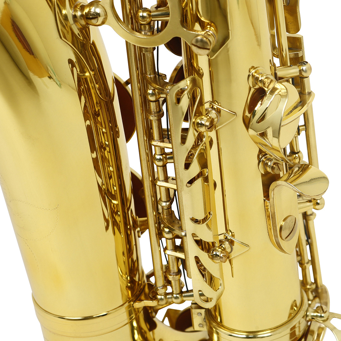 Alto Alto saxophone for export, aluminum alloy case, E-flat key, brass tube body, white shell gold saxophone instrument pic 13