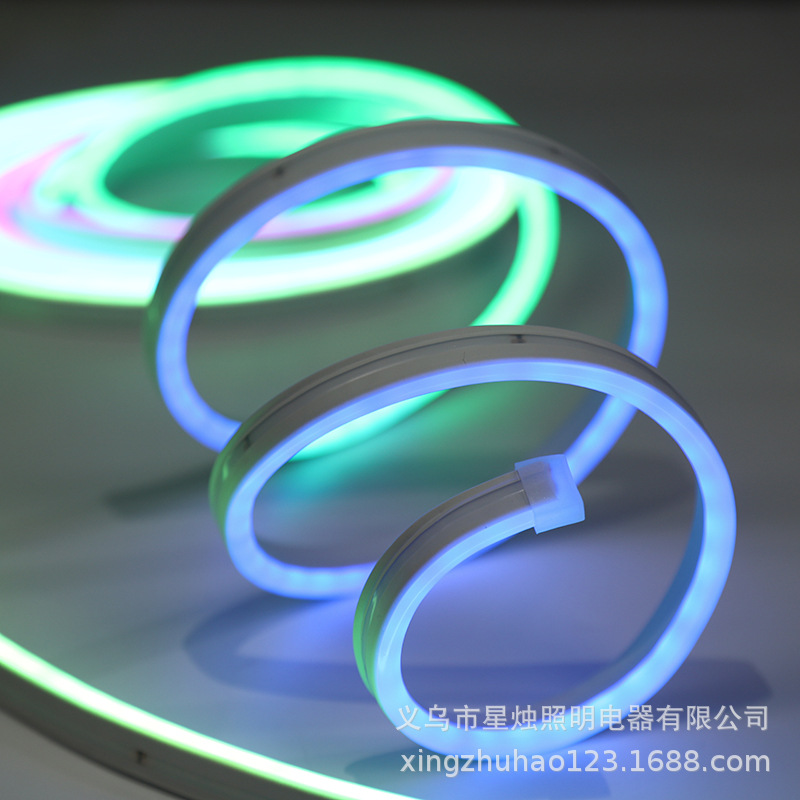 Iridescent neon light strip Silicone rgb12V low-voltage outdoor atmosphere waterproof flexible silicone light strip set led pic 8