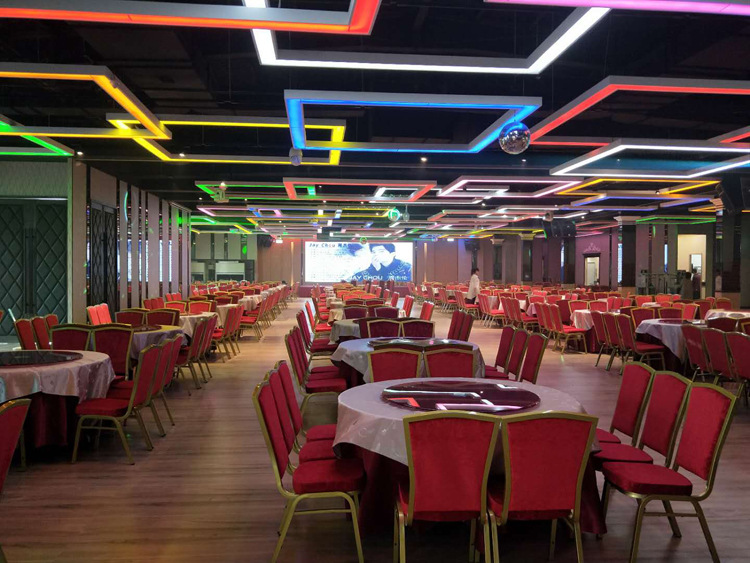 星辰酒店宴会椅餐厅创意背花造型聚餐餐馆宴会椅子家装客厅沙发椅详情11