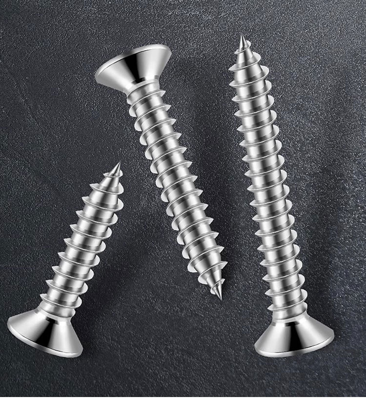 304不锈钢沉头十字自攻螺丝木用防腐尖尾螺钉平头螺钉家具装修配件详情8