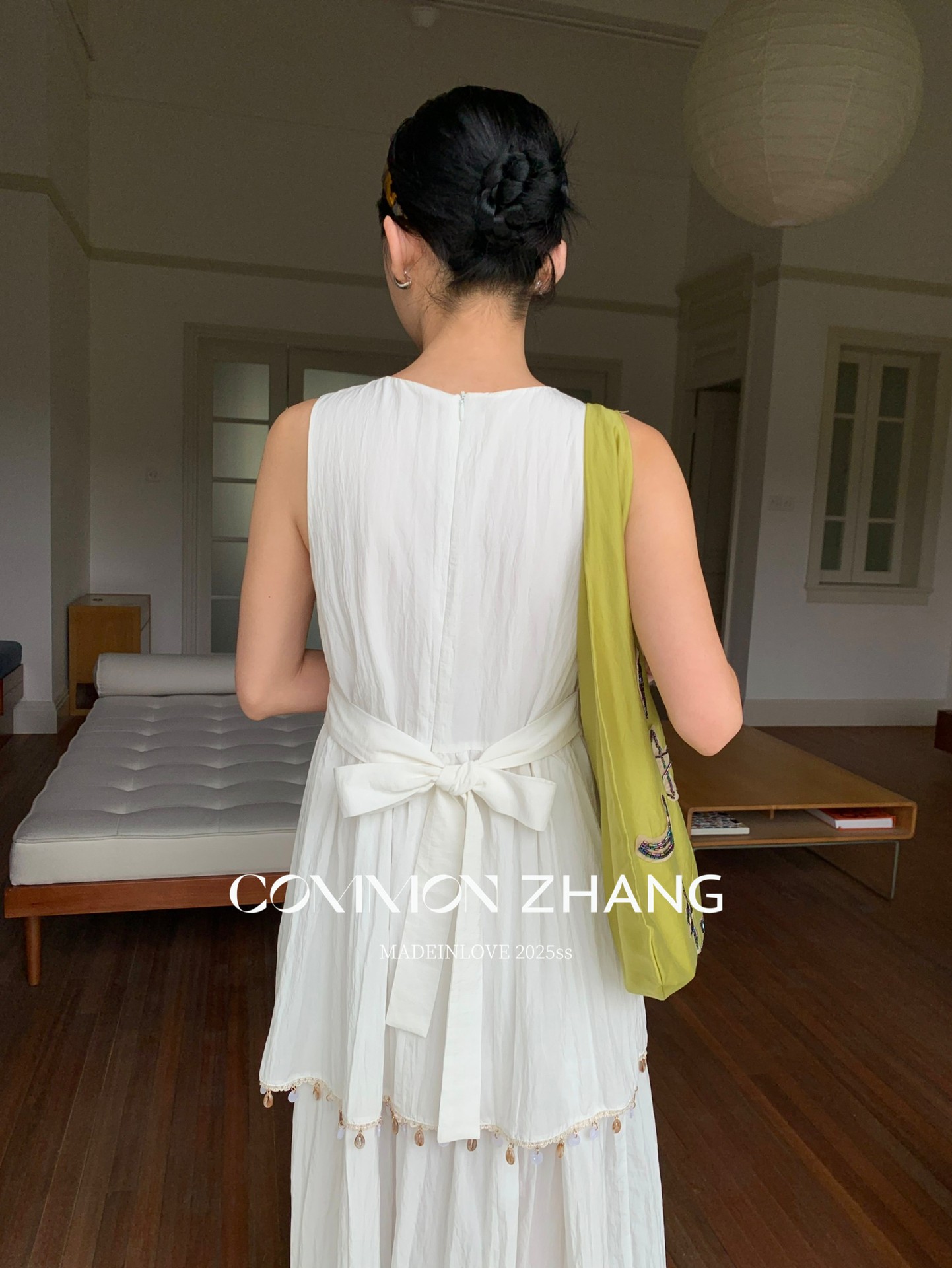 CZ ZHANG Summer Korean version anti-aging button patchwork round-neck sleeveless vest dress B26797 pic 9