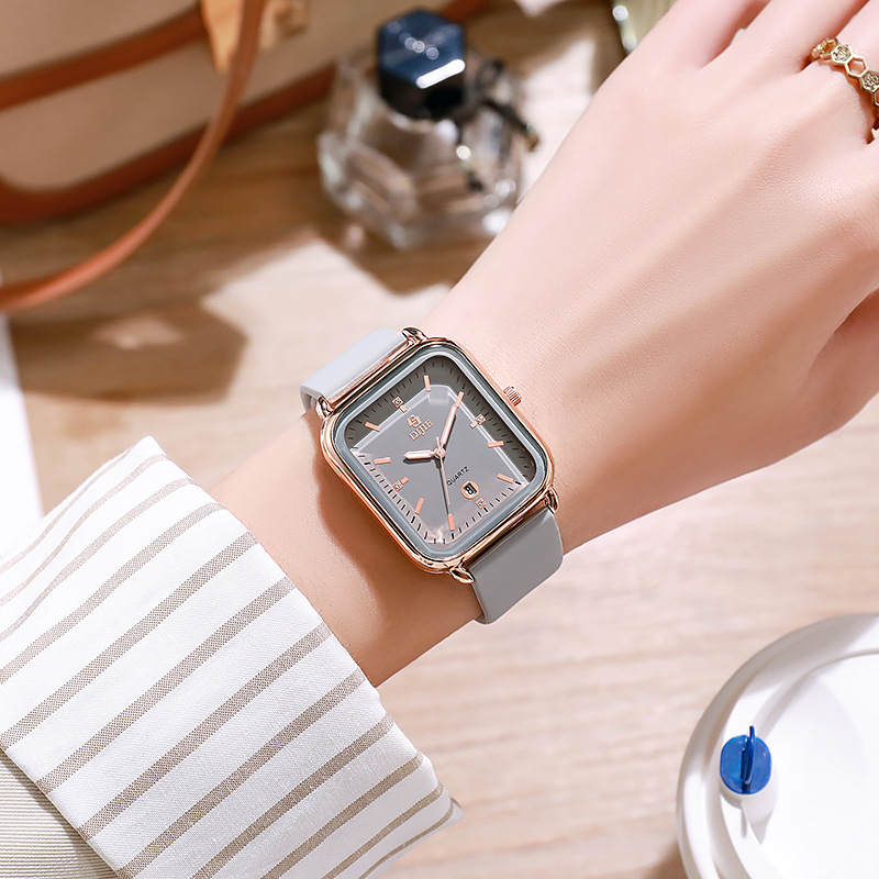 新款腕表手表女大表盘方形女表时尚轻奢防水石英小众百搭女士手表详情8