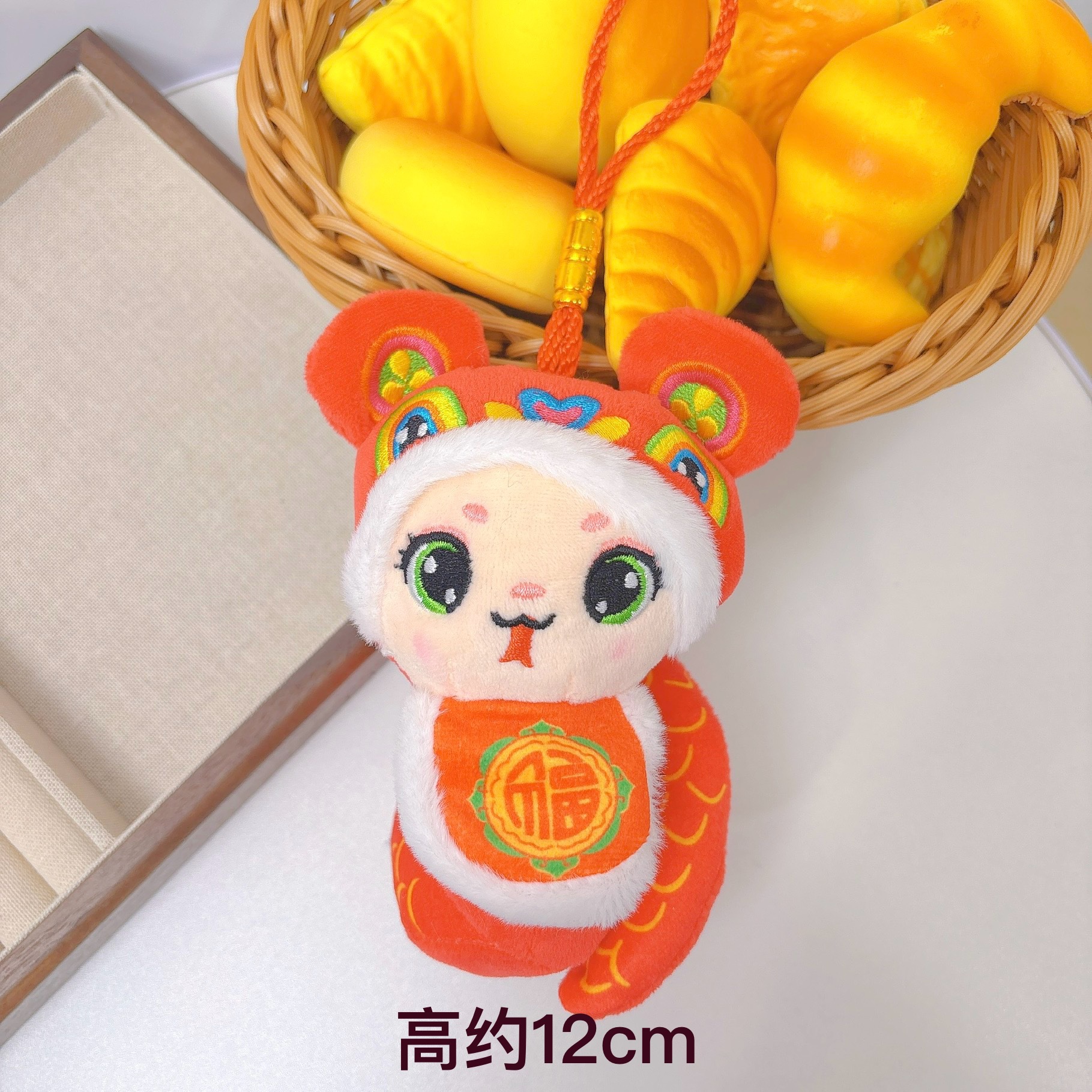 Año nuevo bendito serpiente festivo país marea de peluche zodiaco serpiente colgante mascota muñeca muñeca reunión anual evento regalo moe pic 4
