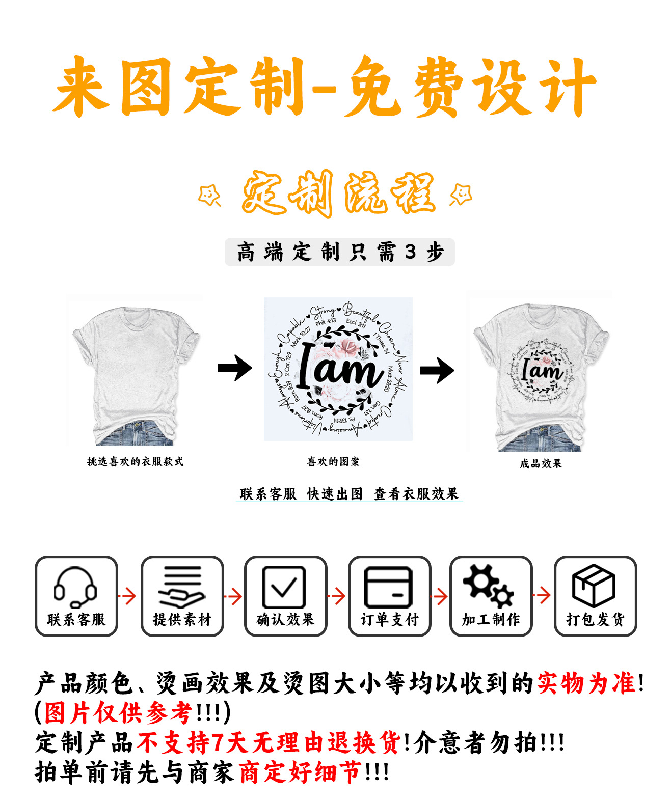 跨境外贸专供女士时尚印花休闲彩棉圆领短袖T恤详情1