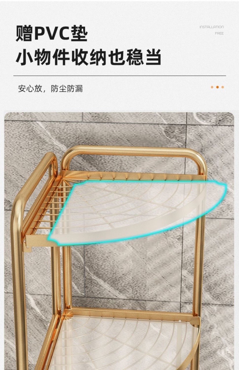 卫生间免安装置物架浴室三角脸盆架多层化妆品毛巾洗漱用品收纳架详情22