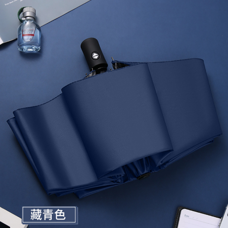 Xingbao Umbrella Industry RST three-fold Umbrella, fully automatic black rubber umbrella wholesale, printed logo advertising umbrella in stock pic 28