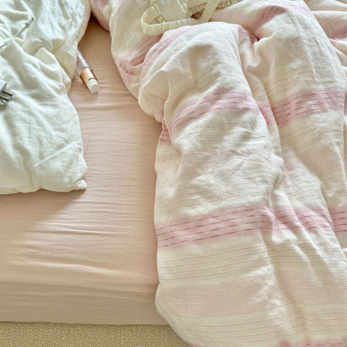 小红书A类全棉有氧双层纱四件套母婴级透气纯棉纱布小清新Kitty猫详情24