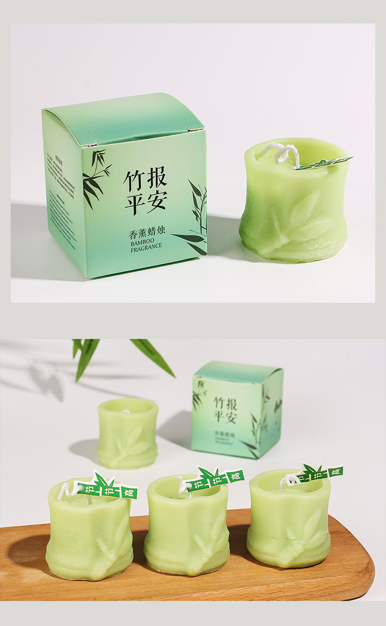Bamboo News Peace Scented candles, electric candles, Mahjong candles, digital candles, 180g pic 3