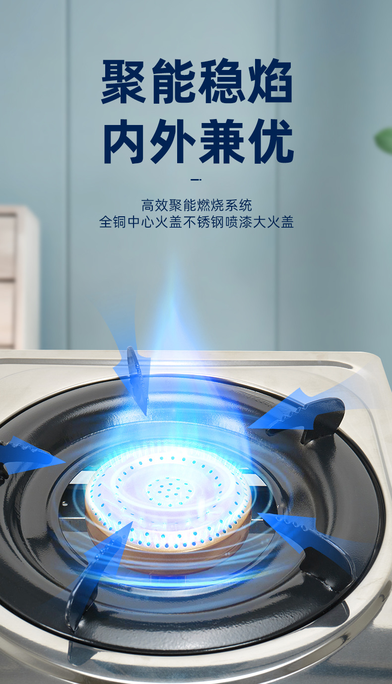 厂家跨境双眼燃气灶热销商用煤气灶不锈钢液化气炉具厨具批发销售详情5