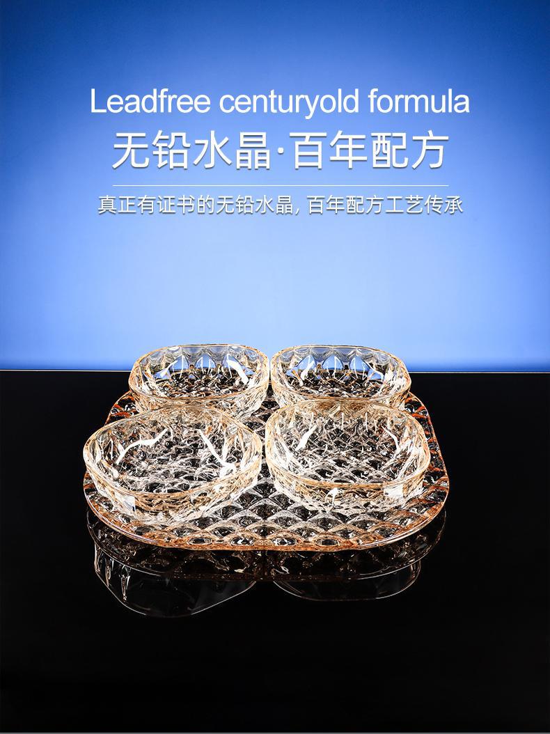 捷克进口水晶果碗客厅家用干果沥大号盘子精致家用瓜子高颜值果盘详情6