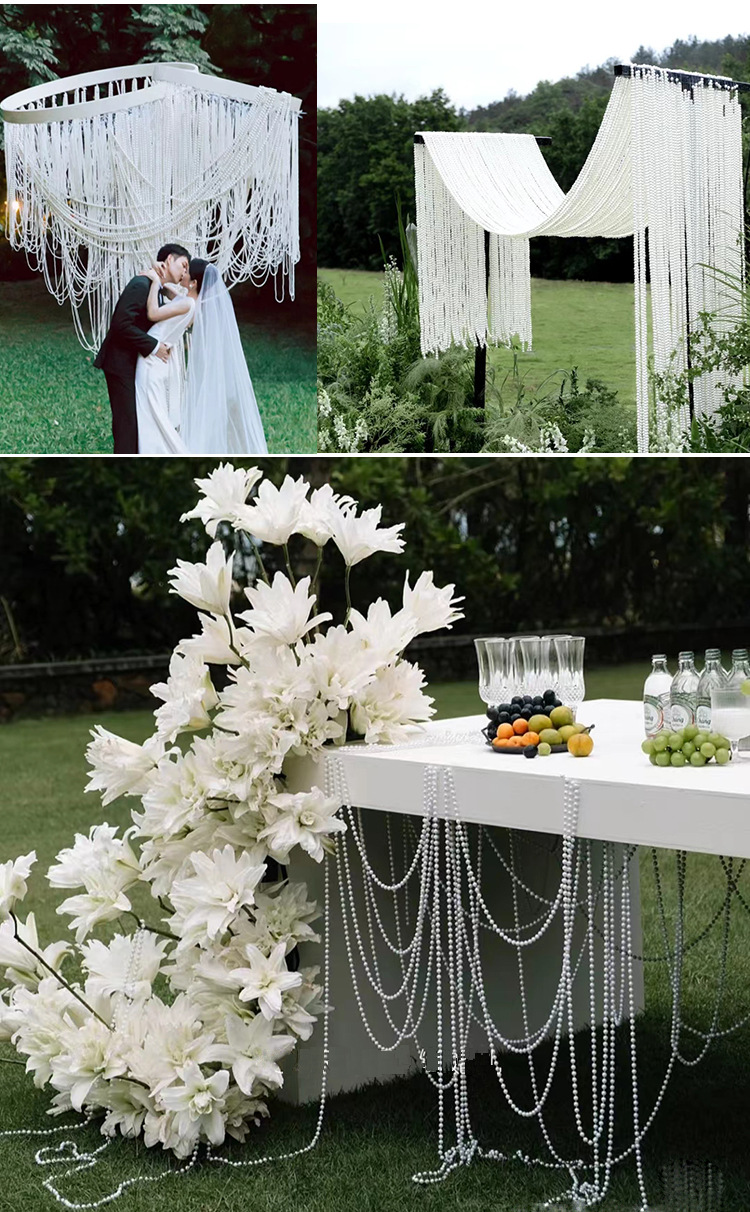 6-14mm wedding pearl chain ABS imitation pearl stringing wedding decoration pearl chain Xingyun assembly line bead factory pic 10