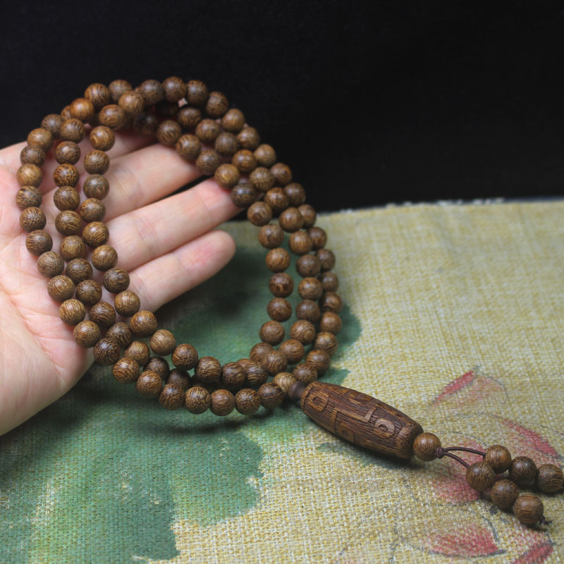 沉香木圆满款20mm手串老型珠算盘珠手链国风文玩佛珠念珠手饰详情24