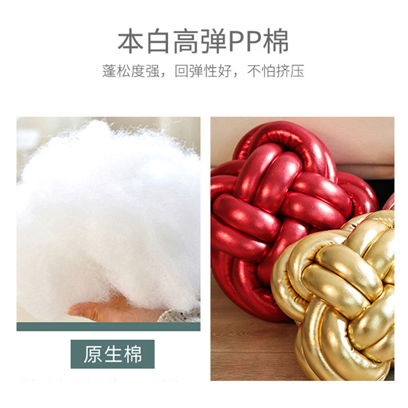 亚马逊创意编织烫金中国结编织抱枕靠垫坐垫沙发装饰飘窗装饰抱枕详情5