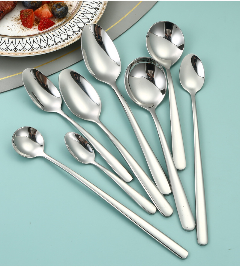 优雅系列304不锈钢餐具套装西餐牛排刀叉子勺子家用甜品勺水果叉详情19